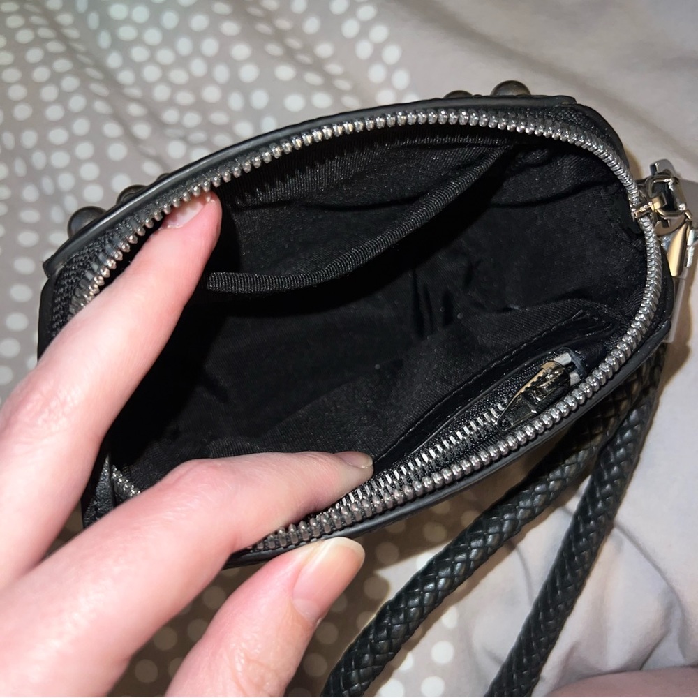 Alexander wang black leather studded clutch wristlet - Picture 5 of 8